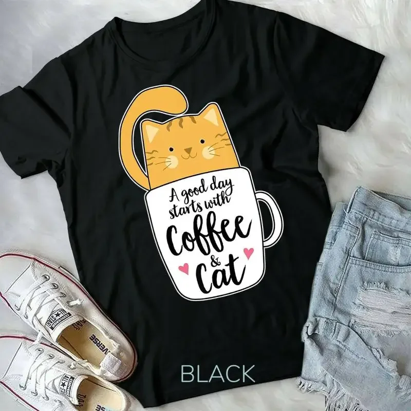 Funny Orange Cat Coffee Mug Tshirt Cat Lover Gifts Unisex Form T Shirt