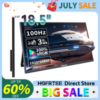 HGFRTEE Portable Monitor 18.5 Inch Computer Gaming Display 100Hz 100% sRGB FHD 1080P Screen for Laptop Holiday Gift PC PS4/PS5