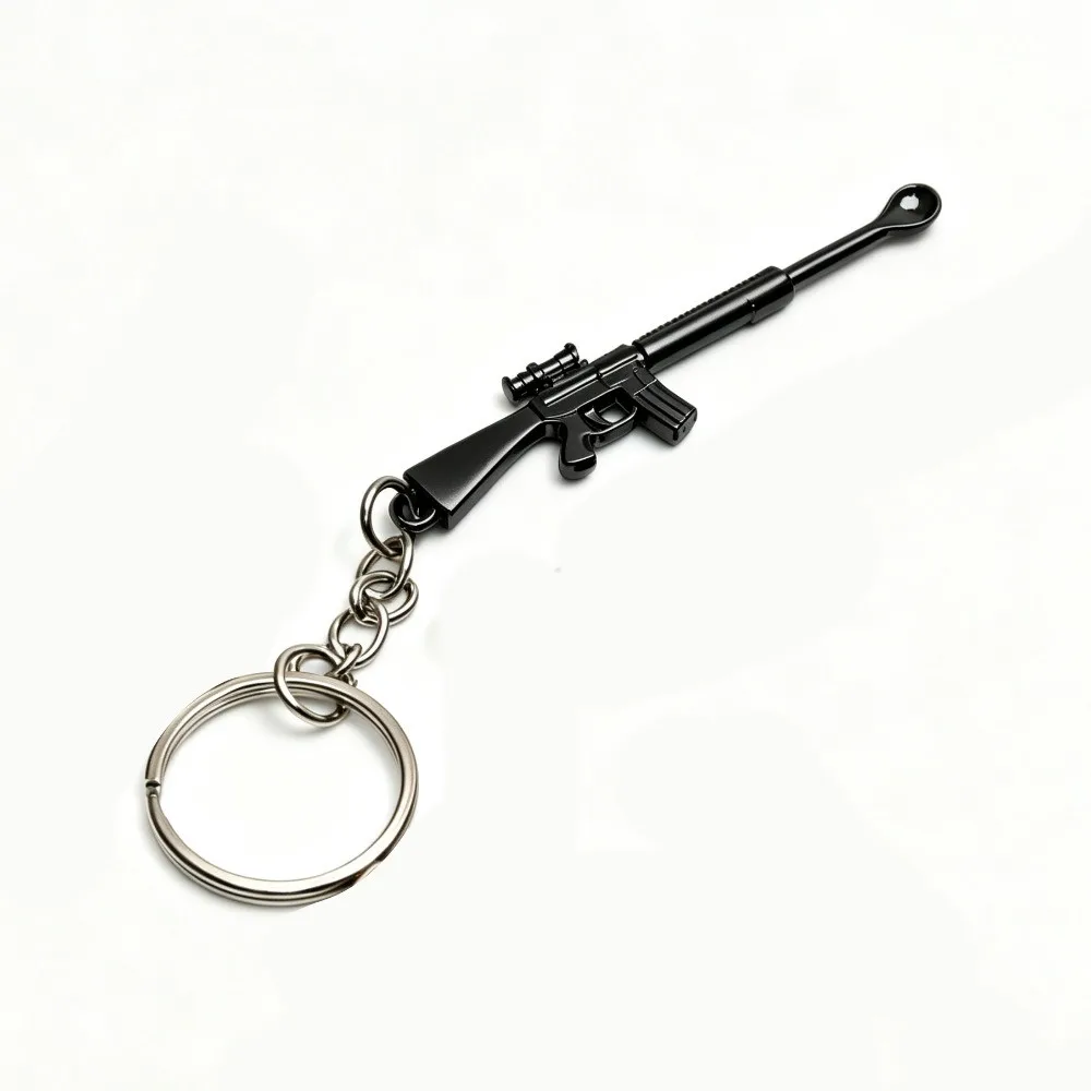 Gun Shaped Zinc Alloy Mini Oil Spoon Portable Small Shovel With Chain Smoking Accessory Kitchen Gadget Holiday Gift view 5