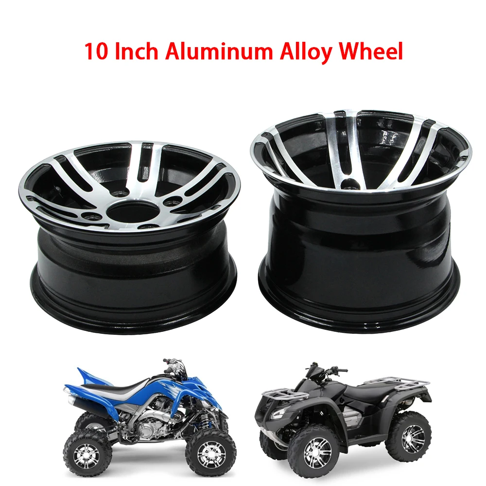 10 Inch ATV Aluminum Alloy Rim Universal Off Road Wheel Hub For Go Kart Buggy Golf Cart Quad Bike 22/20X10-10 23/21X7-10 Tire