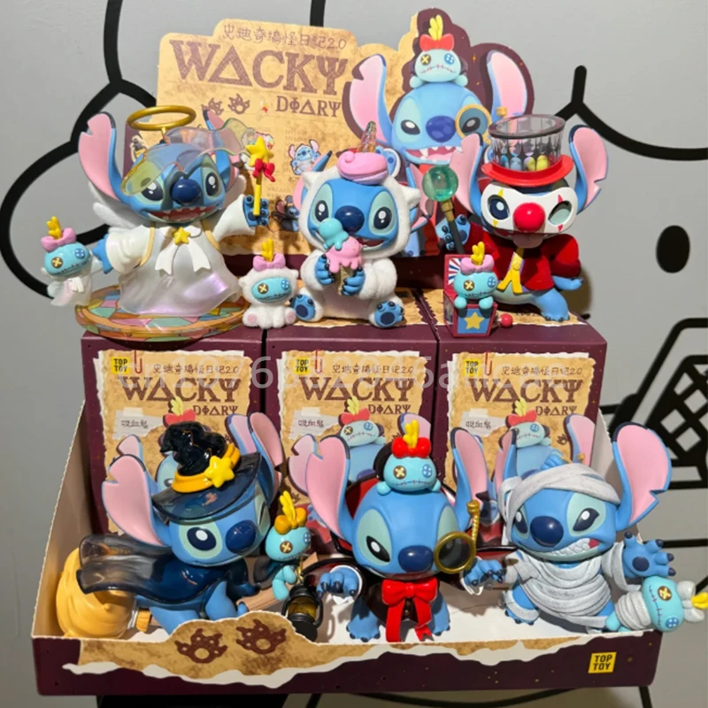 Caixa cega disney ponto estranho diário v2 série anime figuras caixa misteriosa colecionável bonito pvc estátua boneca crianças presente de aniversário