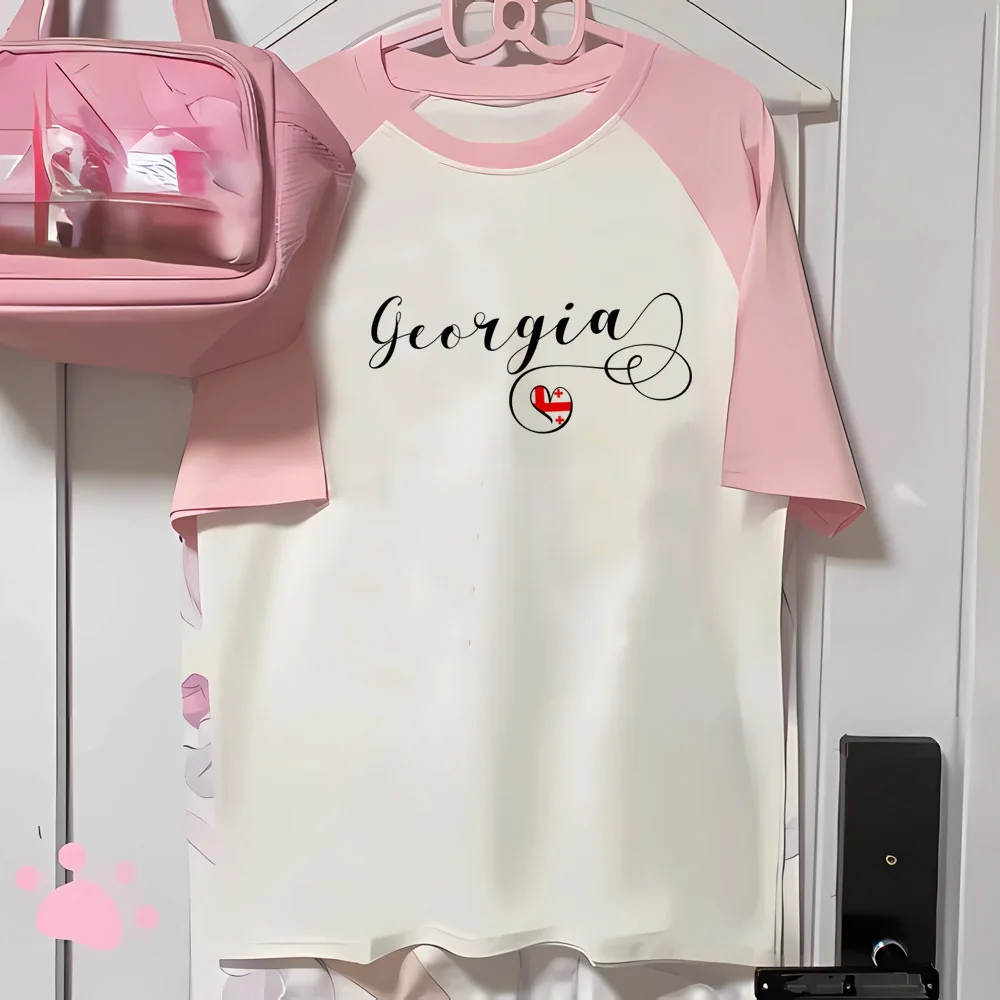 

Georgia tshirt women blend quick dry stretchy tshirt female streetwear harajuku 2000s clothing