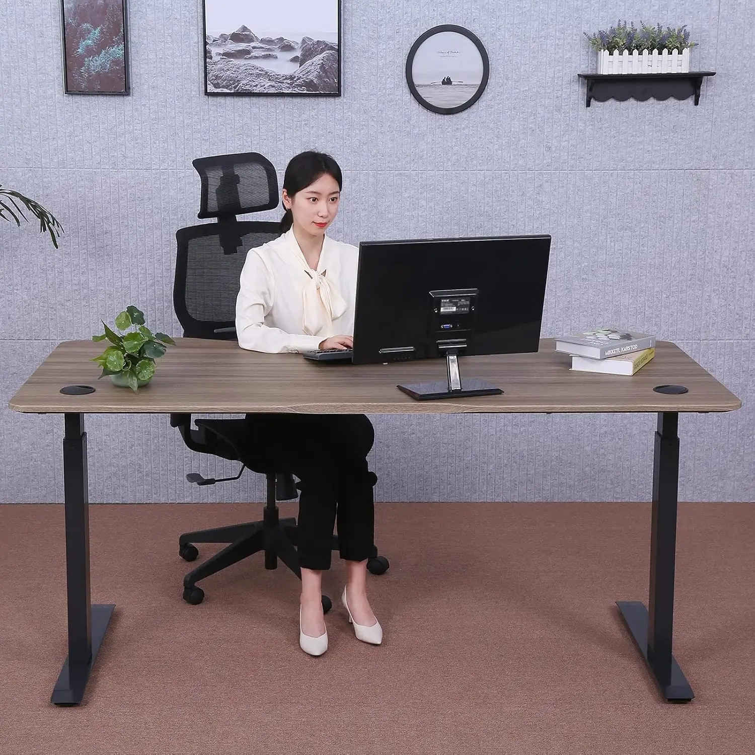 

ApexDesk Elite Pro Series 71" x 33" Electric Height Adjustable Stand up Desk, Sit Stand Home Office Desk, Computer Desk