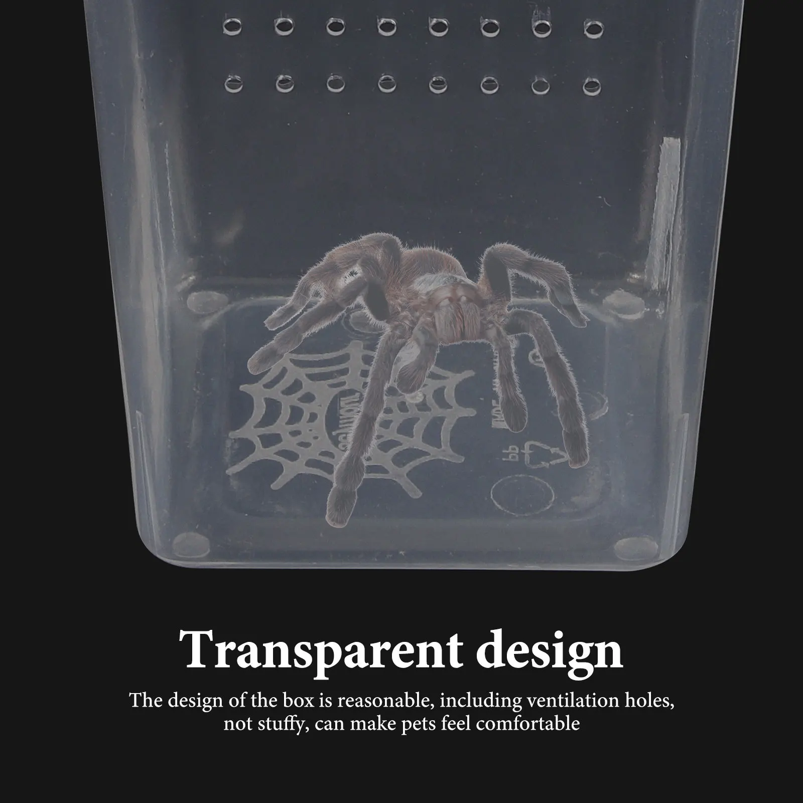 حاوية تربية الحشرات القوية صندوق تغذية الزواحف الشفاف لـ أبو بريص الرتيلاء الحلزون موئل الحيوانات الصغيرة تررم