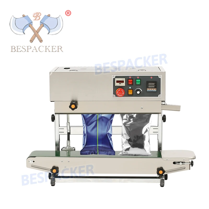 FR-880 Vertical Stainless Steel Counting Continuous Plastic Bag Band Sealer Heat Sealing Machines