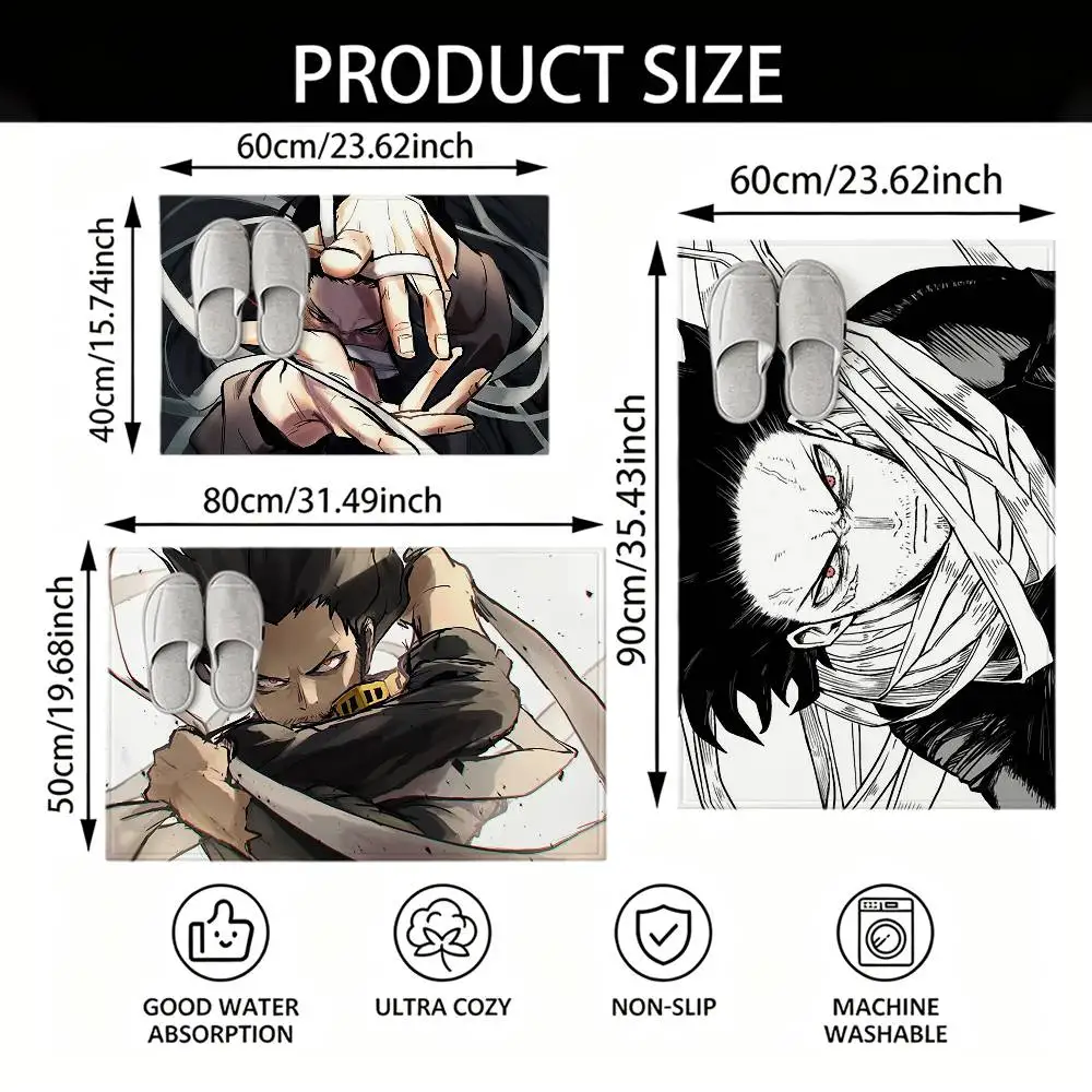 Anime S-Shouta A-Aizawa Floor Mat Soft Non Slip for Entry Door Bathroom Indoor Home Decorative Carpet