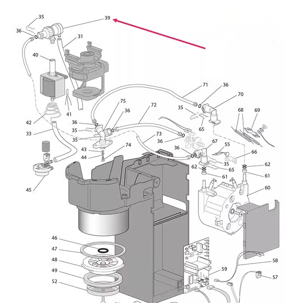 1Pcs OPV high-pressure safety valve is suitable for DeLonghi ECO310 ECO311 ECZ351 EC680