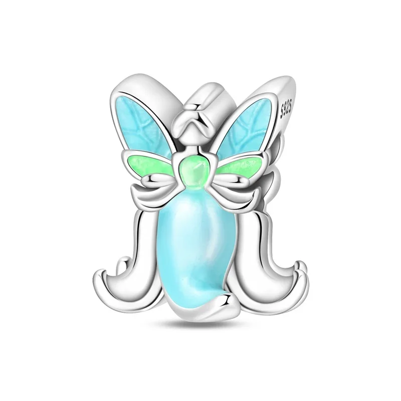 925 Sterling Silver Lily of the Valley Fairy Charms Bead Dangle For Women Fit 3mm Bracelet Fine DIY Birthday Jewelry Gifts