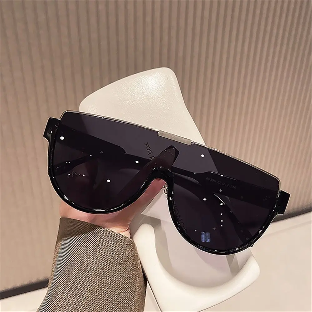 New Design Semi-round Sunglasses Women's Fashion Monoblock Outdoor Goggle Shades Designer Half Frame Oversized Sun Glasses