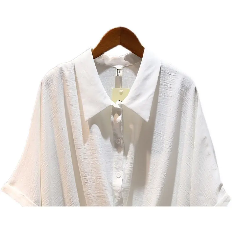 Irregular Shirt for Women 2025 Summer New Korean Version Loose Slim and Versatile Design