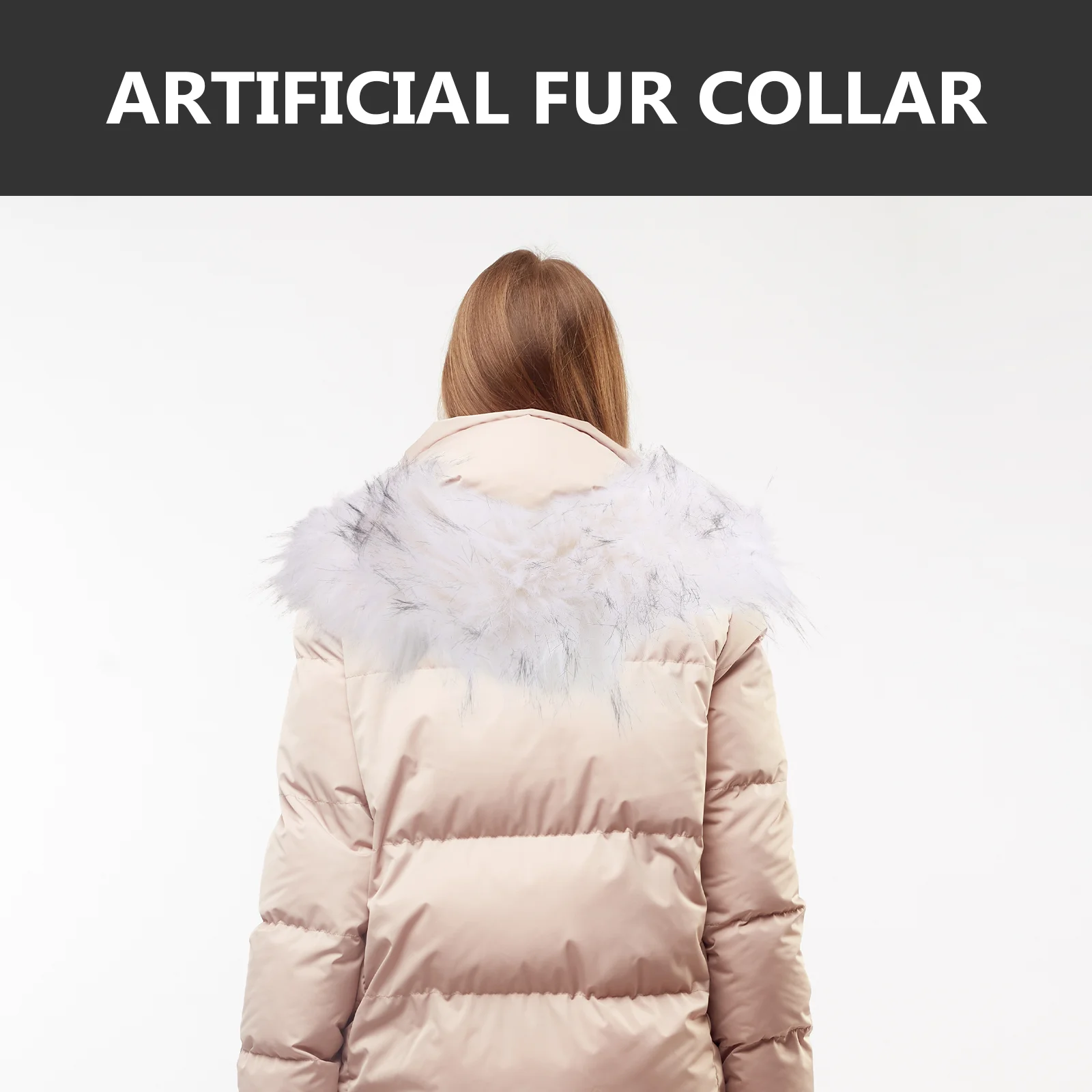 Removable Faux Fur Hood Trim Down Jacket Hood Fur Trim Replacement Clothes Making Accessory snow suit women