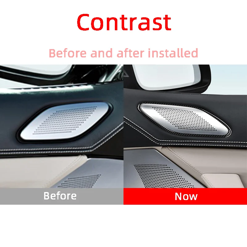 Door Horn Cover Decoration Frame Carbon Fiber Car Stickers For Bmw 2011-2018 F06 F12 F13 Interiro Accessories styling trim