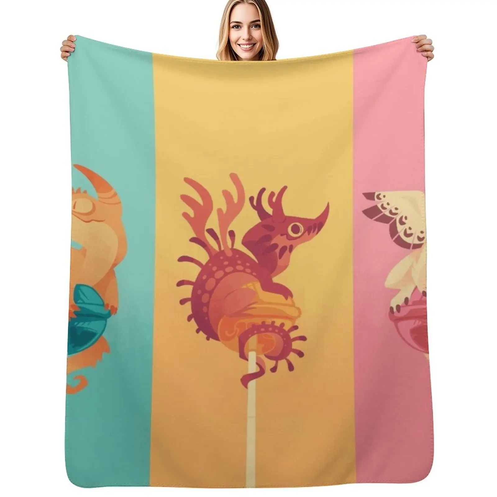 

Dragonpops assorted pack Throw Blanket Kid'S decorative heavy to sleep Retros Blankets