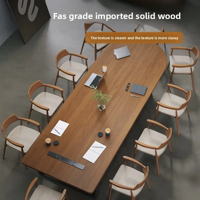 반원형 회의 테이블 고급스러운 고급 협상 교육용 테이블 다기능 대형 사무용 가구