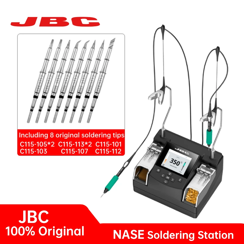 

Original JBC NANE-2C Soldering Station Nano Duplex Rework Welding Equipment Use C115 Soldering Iron Tips Mobile Phone BGA IC SMD