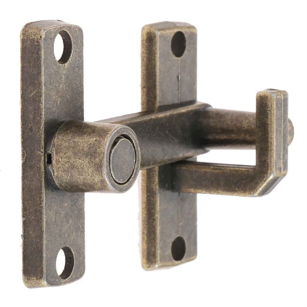 AaBronze Sliding Window DoorLockHandle Metal Door Latch Guard Latch Bolt With Screws Home Safety Chain Door Home Hardware