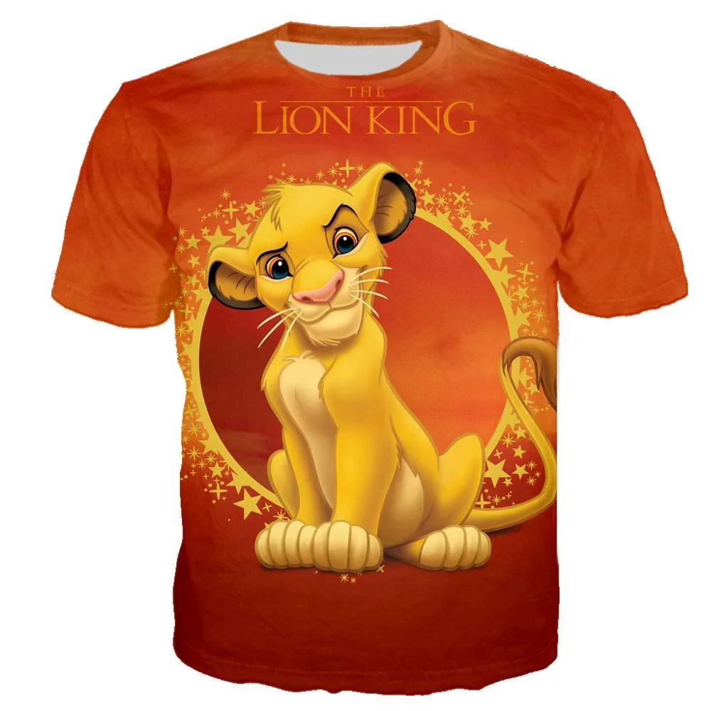 ديزني الرسوم المتحركة ثلاثية الأبعاد مطبوعة تي شيرت للجنسين تي شيرت الكرتون تي شيرت الشارع الشهير قصيرة الأكمام بلوزات ملابس الحفلات #2