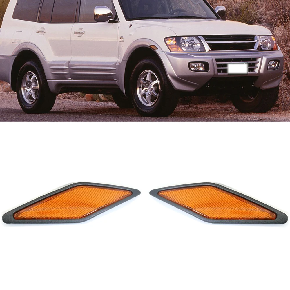 

Left Right Front Side Reflector Indicator Lamp Turn Signal Light For Mitsubishi Pajero Montero V75W 2000-2003 MR495067 MR495068