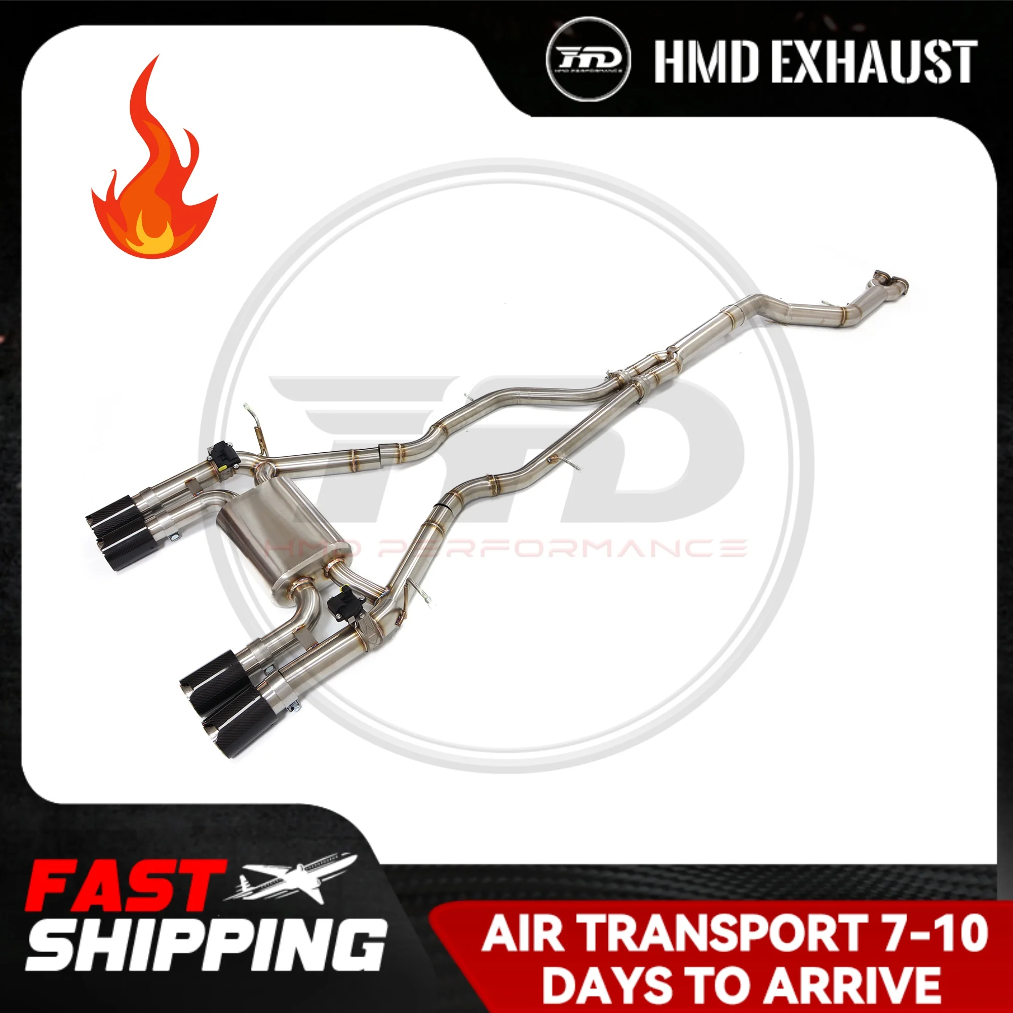 

HMD Exhaust System Stainless Steel Performance Catback for BMW M3 M4 F80 F82 F83 3.0T Muffler With Valve