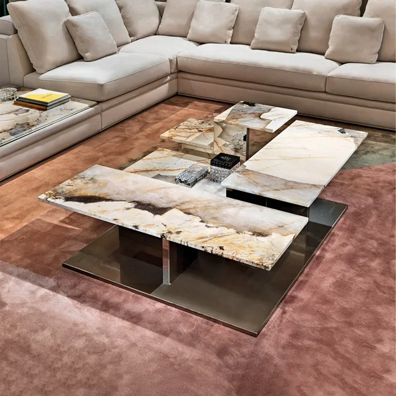 Natural luxury stone coffee table