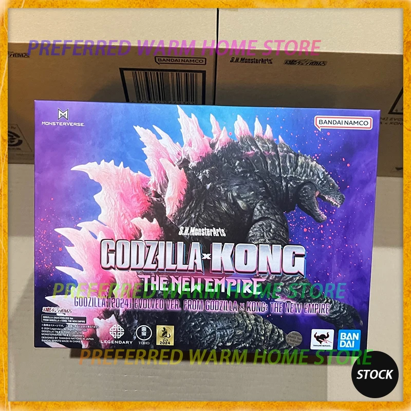 In Stock BANDAI SHM Godzilla 2024 EVOLVED Ver. Model Toy S.H.Monsterarts Godzilla vs Kong: The New Empire Godzilla vs. Kong 2