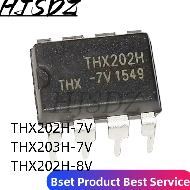 THX202H-THX202H-7V DIP-8 THX203H, nuevo controlador de potencia de conmutación de THX202H-8V, IC, 10 unids/lote