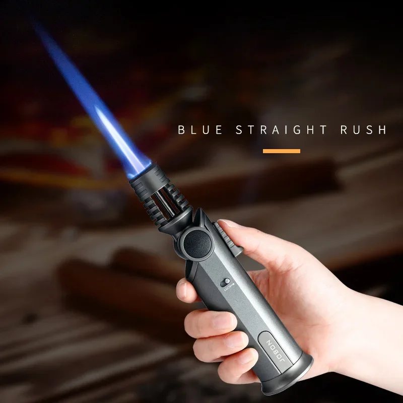 

JOBON Strong Blue Flame Lighter 360° Inverted Ignition Rotatable Nozzle Safety Lock Design Inflatable Lighters
