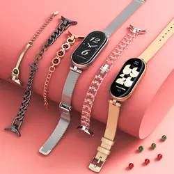 Strap Mi Band 10 9 8 7 6 5 Smart Bracelet Global Version Mi band 9 Watchband Ladies Wristband for Xiaomi Smart Band 8 Correa