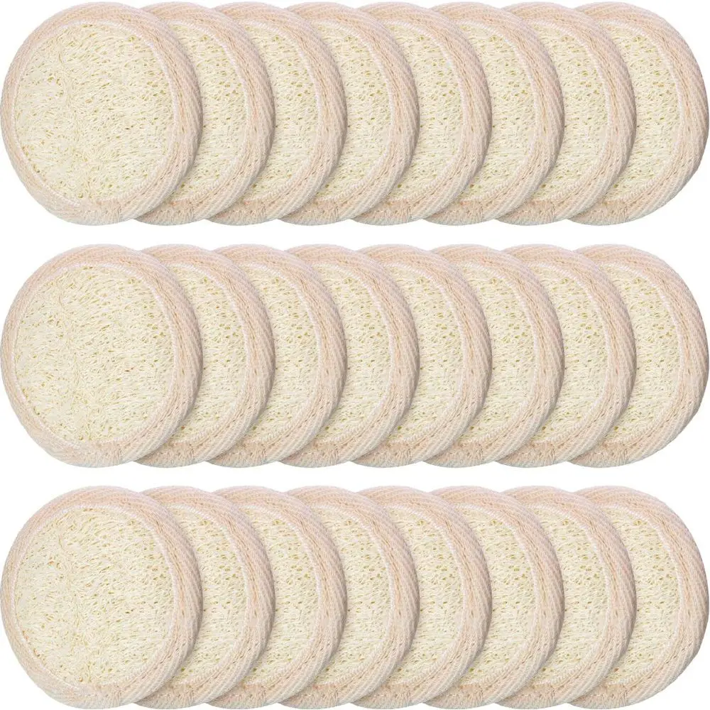 

Natural Round Exfoliating Shower Scrub Pads for Face & Body, Suitable for Men & Women, 6.5 x 6.5 cm