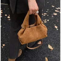 French Cloud Dumpling Bags Brand Design Frosted New Fashion Handbag Lunch Box Bag Retro Magnetic Clasp Shoulder Crossbody Bags - Image 3
