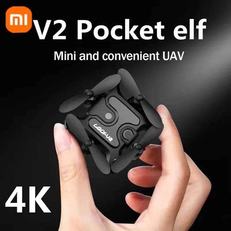 Xiaomi-Mini importateur avec caméra HD, 4drc, V2, WiFi, FPV, pression d'air, maintien d'altitude, quadrirotor pliable, jouets RC, noir et gris, nouveau