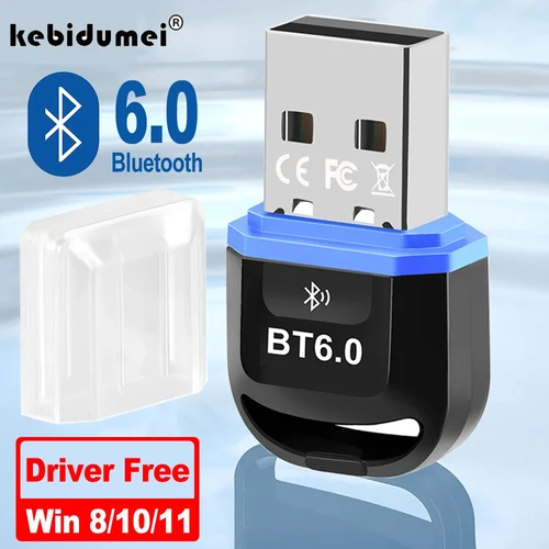 Adaptador USB Bluetooth 6,0 transmisor de Audio inalámbrico receptor USB Dongle para auriculares altavoz Windows 8,1/10/11 controlador gratis