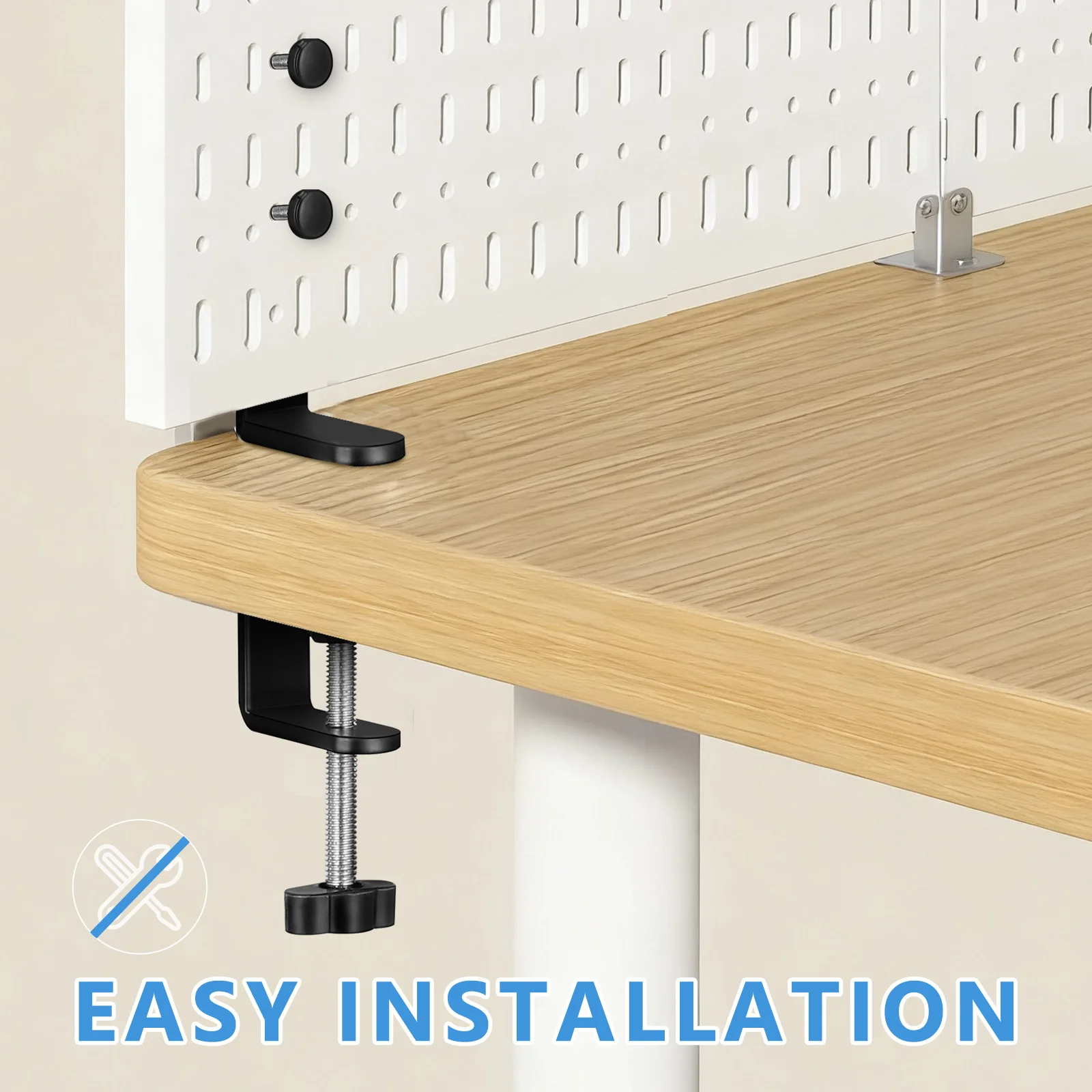 2 قطعة حامل مكتبي قابل للتعديل ارتفاع أسود قابل للتعديل سطح المكتب الجرف قوس ل Pegboards أداة خالية الإعداد طاولة قابلة للطي قضيب حامل