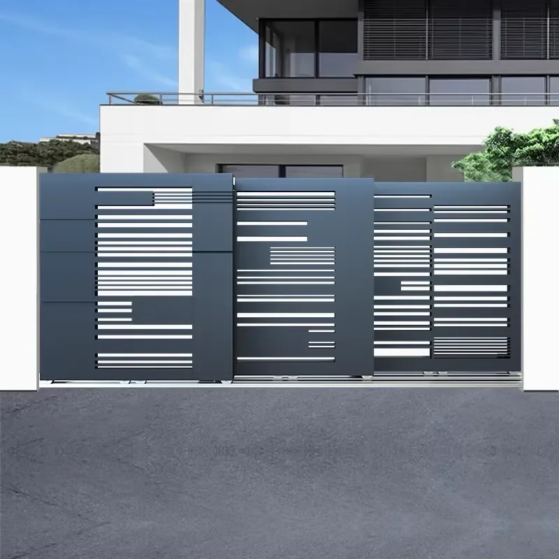 Automatic Garden Privacy Grid Courtyard Aluminum Alloy Fence Louver Railing Yard Art Guardrail Villas Metal Frame Farm