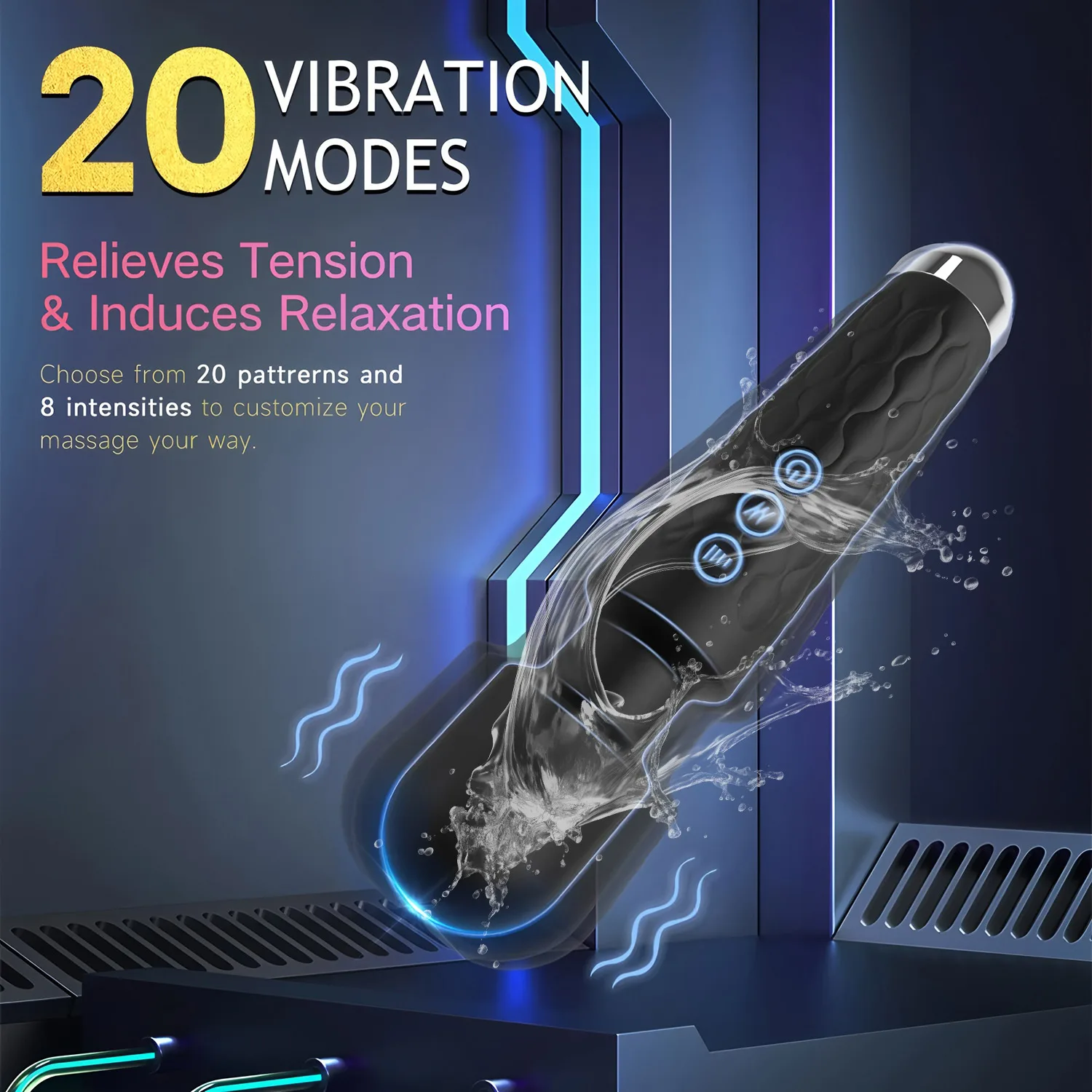 Powerful Magic Wand Body Massager Waterproof Multi Speed G-Spot Clitoral Stimulator Silicone Personal Relax Device for Women Adu view 5