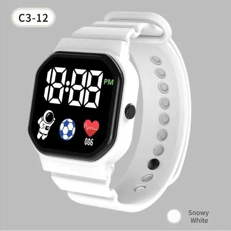 Soft Electronic Watch LED Display Fashion Watch Waterproof Students Watch Gift