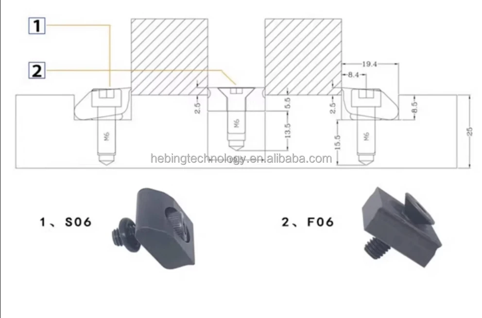 10pcs/lot OK Vise M6 F06 S06 High Precision Tools Cnc Clamp Vice Workholding Vise Milling Machining OK Vise Integrated Clamp