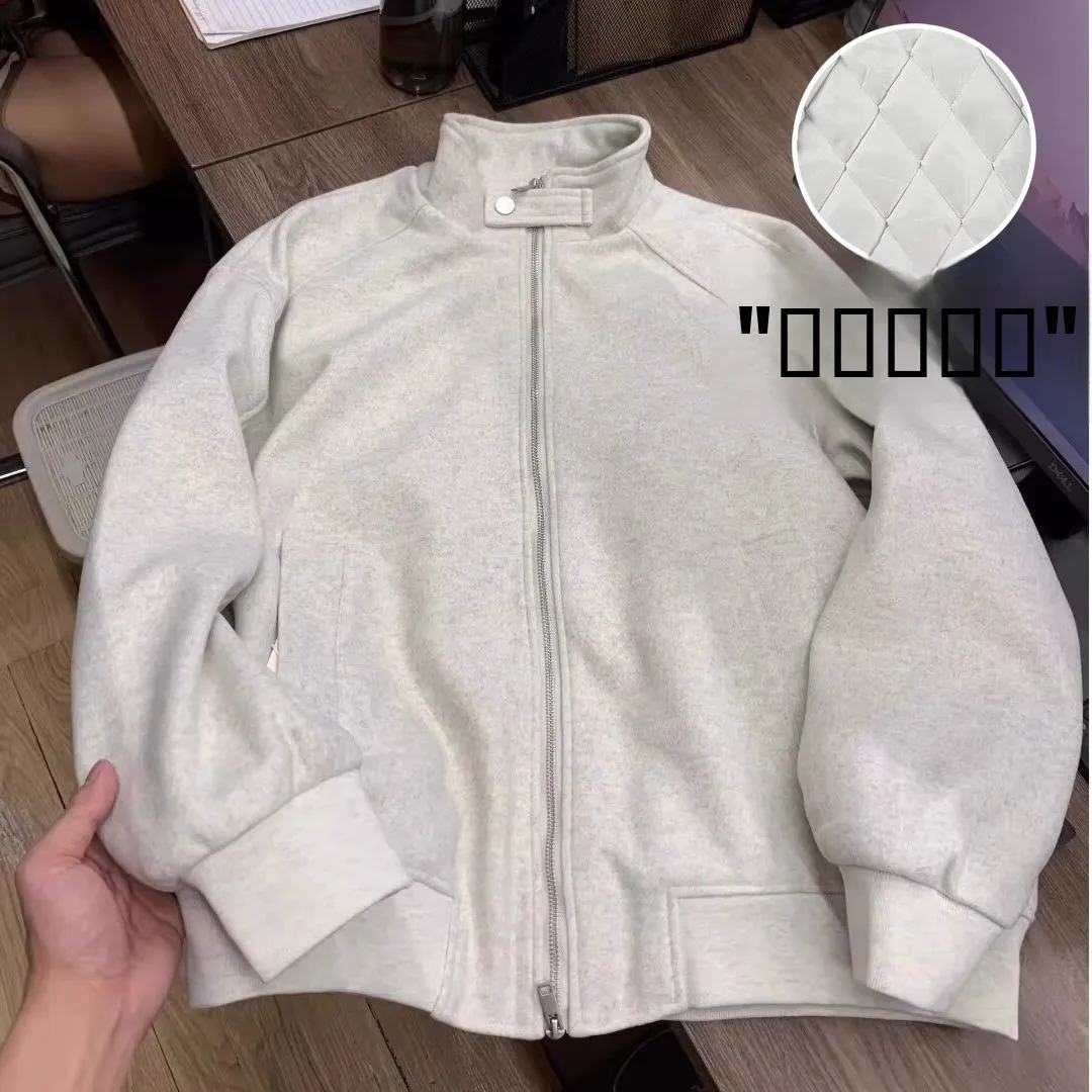 

Thiened American Street Sle Stand Collar Jaet Cotton Woolen Casual Loose Coat for Men And Women Autumn Winter Warm