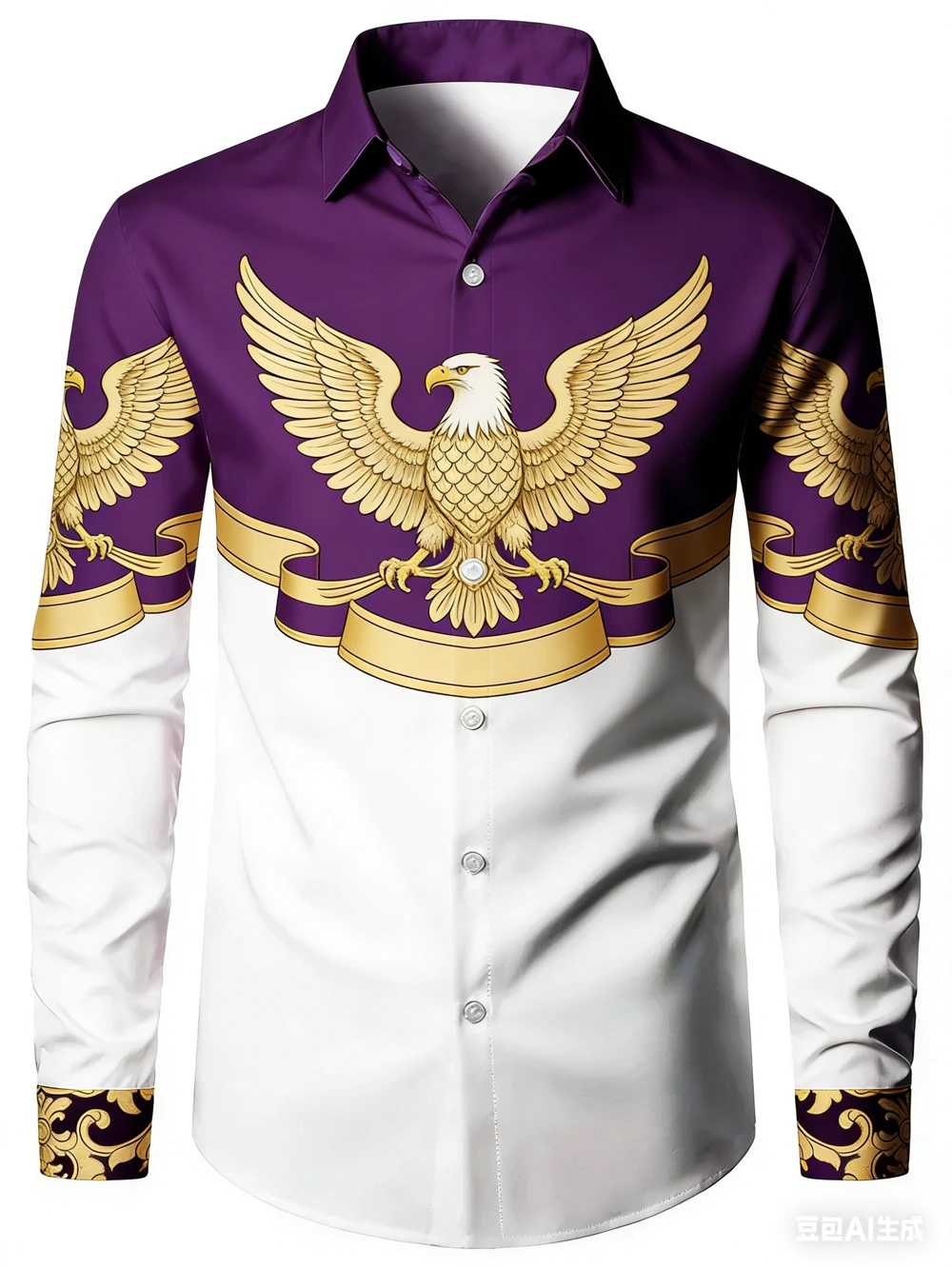 

Мужская рубашка с 3D принтом в европейском стиле барокко с дворцовым узором и белой головой, гавайская пляжная рубашка, уличная одежда с длинными рукавами для вечеринок, мужская одежда