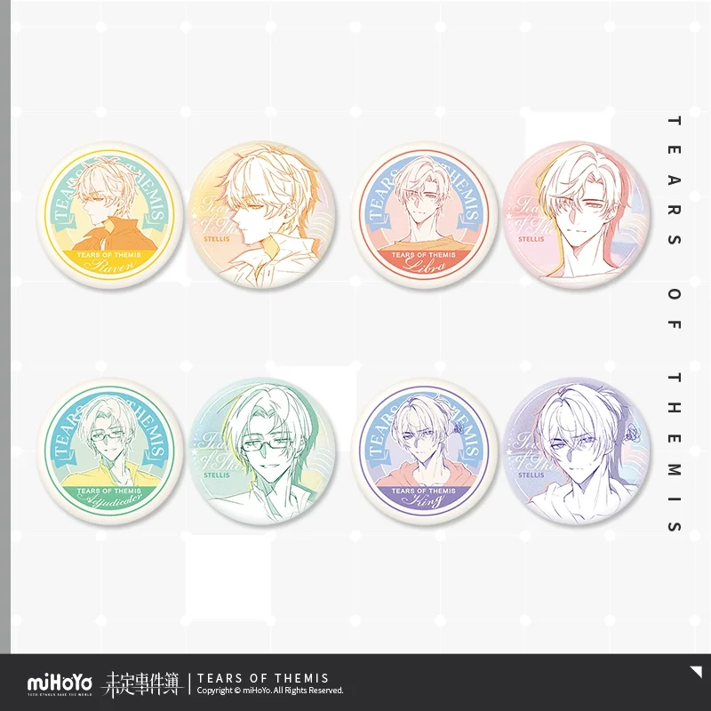 Sunsyea Tears of Themis Official Merch miHoYo Original BJDG Series Badge Acyclic Ornaments Cards Set Raven Libraries