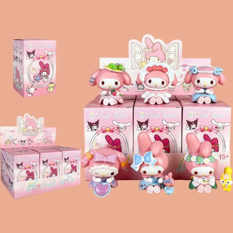 

Sanrio My Melody Tea Party Blind Box Trendy Toys Melody Tie Cute Desktop Figure Gift Room Decoration Collection Ornaments