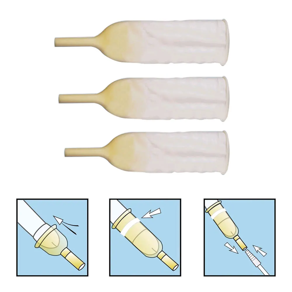 1Set Male External Catheter Medical Sterilized Latex Catheter Urine Collector Elderly Personal Health Care Urine Collector