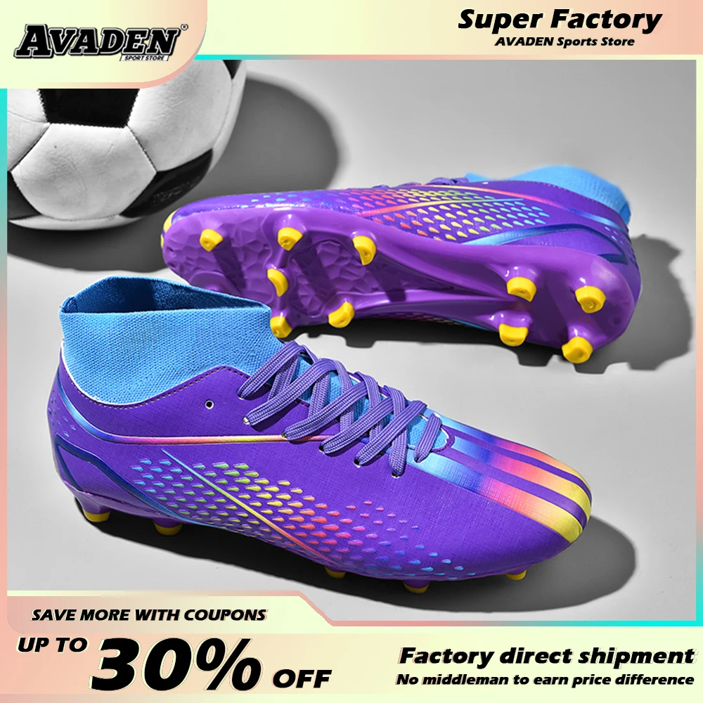 2023 Adult Boys Indoor Futsal Soccer Shoes Sports High top AG Outdoors Soccer Shoes Kids Training Boots Studded Boots Size 36-45