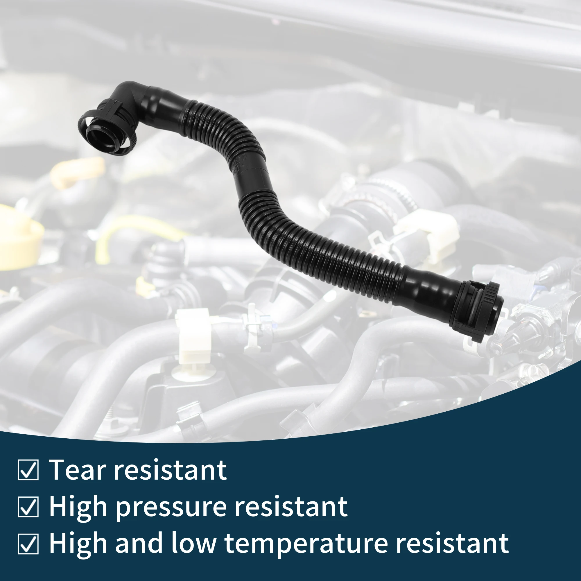 UXCELL Radiatorslang Verwarmingsslang Radiatoruitlaatslang voor Porsche Cayenne 9PA 03-06 Nr. 94810721702 Rubberen koelvloeistofleiding