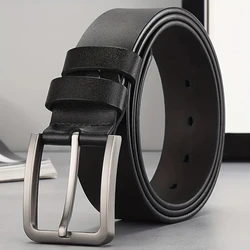 Genuine Leather for men High Quality men belts Alloy Pin Buckle Adult Luxury Brand Jeans Business Casual Waist Male Strap Brand