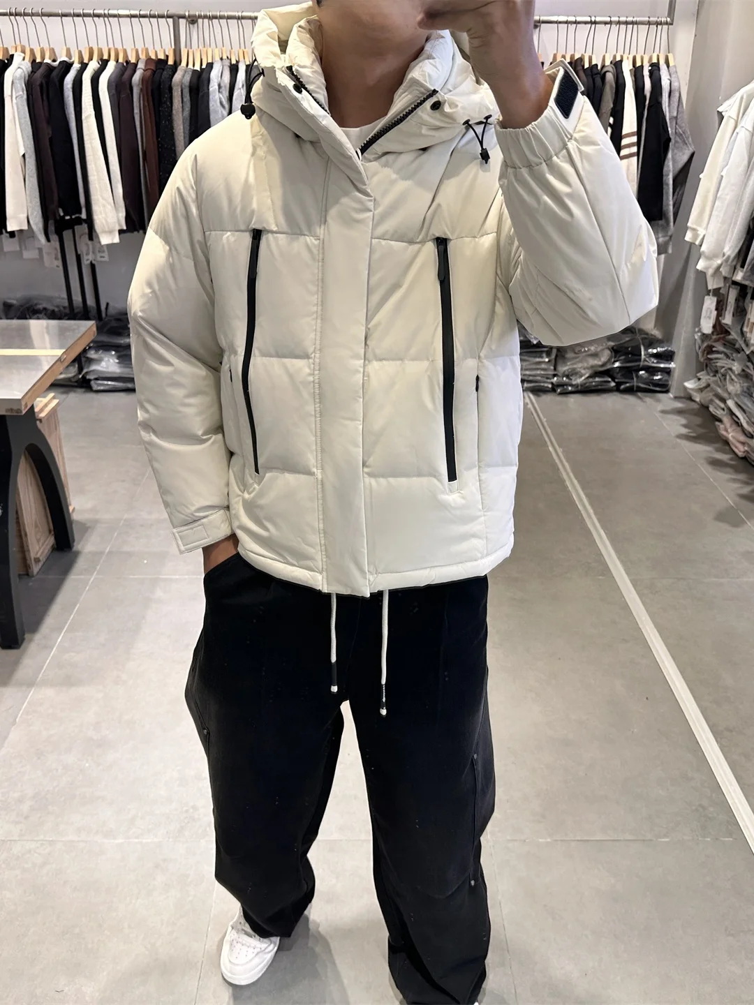 

Мужская зимняя уличная куртка-пуховик свободного кроя с капюшоном, теплая рабочая одежда из полиэфирного волокна, на молнии, с длинными рукавами