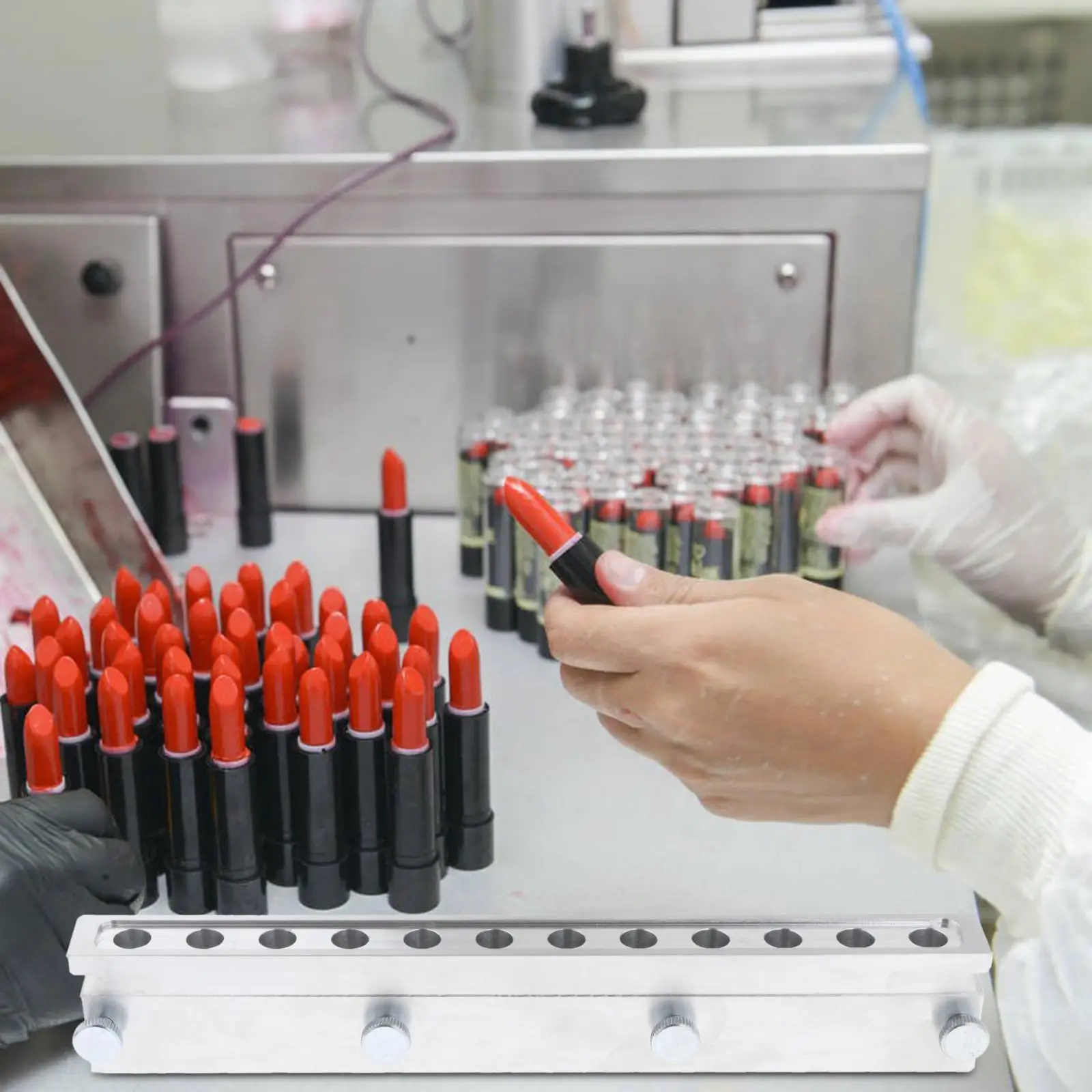 Bricolage modèle de rouge à lèvres brillant à lèvres 12 cavités rouge à lèvres faisant des outils pour les amateurs de rouge à lèvres de beauté utiliser et la fabrication de lèvres cosmétiques à la maison