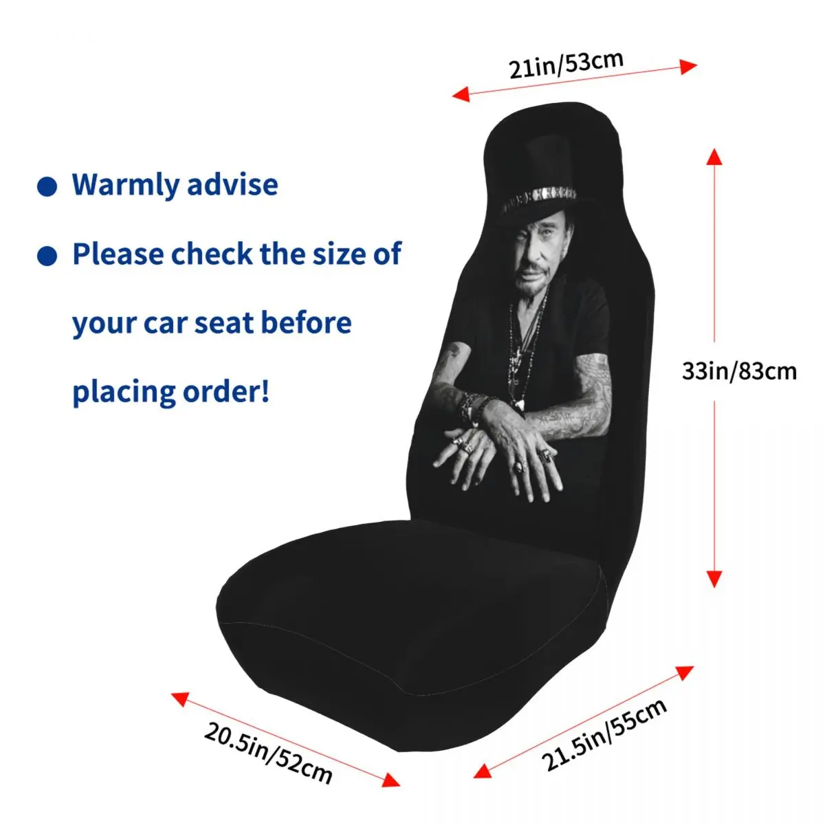 Johnny Hallyday French Singer Universal Car Seat Cover for most cars AUTOYOUTH Music Legend Car Seat Covers Polyester Hunting