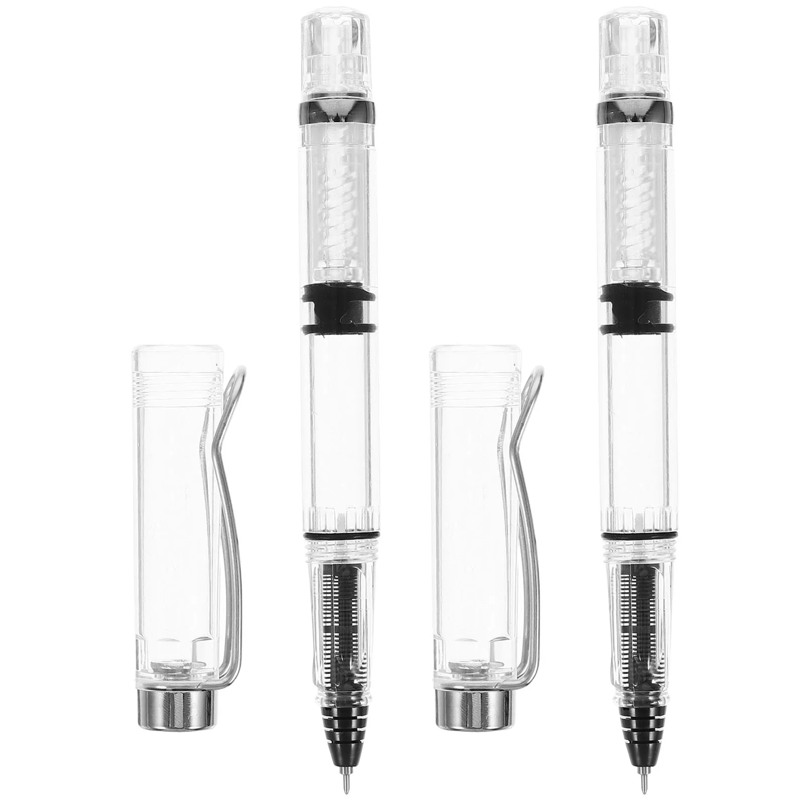 3 Pcs Gel Pen Calligraphy Pens Replacement Refills Ballpoint Penballpoint Black Adult Coloring Ink High Capacity