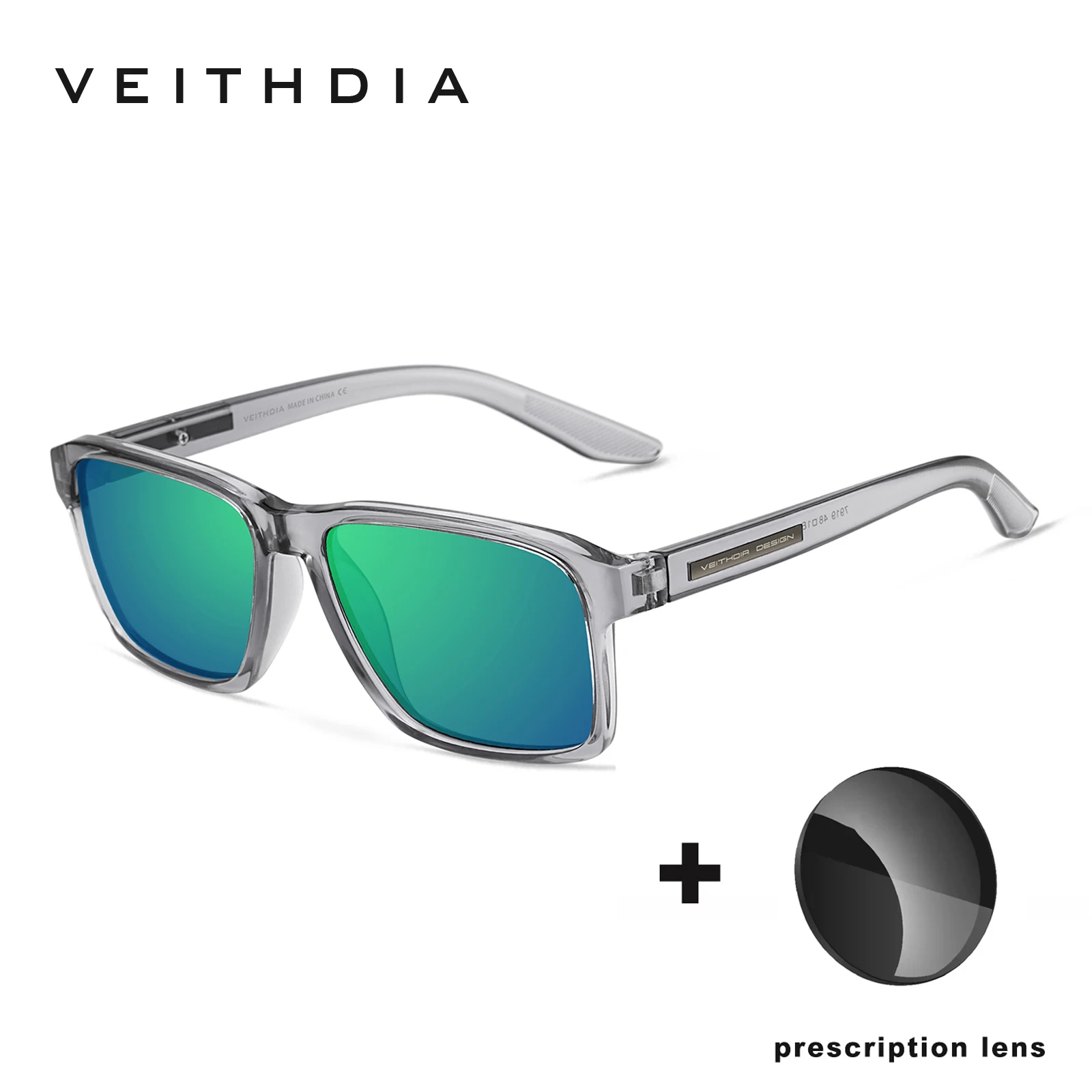 

Солнцезащитные очки VEITHDIA Fashion с индивидуальной коррекцией зрения, оправа TR90, поляризационные, UV400, с диоптриями, зеркальные линзы, для вождения, VP07919